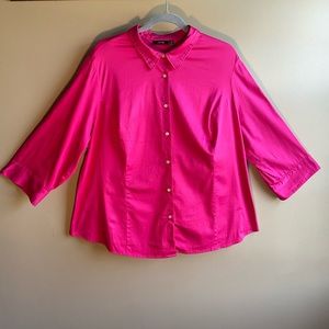Apt 9 Hot Pink Button Down Blouse